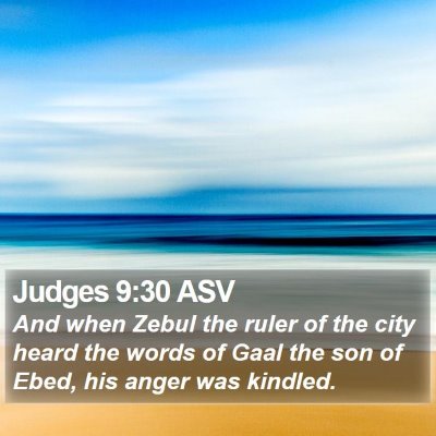 Judges 9:30 ASV Bible Verse Image