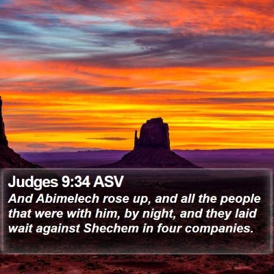 Judges 9:34 ASV Bible Verse Image