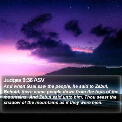 Judges 9:36 ASV Bible Verse Image