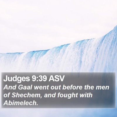 Judges 9:39 ASV Bible Verse Image