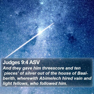 Judges 9:4 ASV Bible Verse Image
