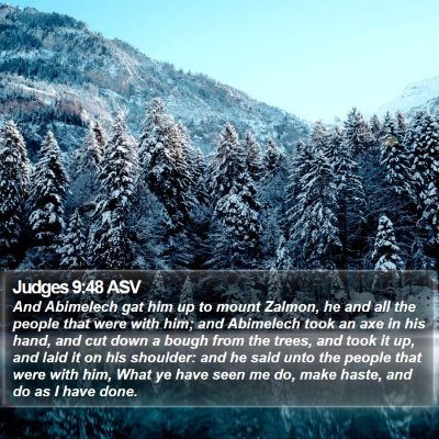 Judges 9:48 ASV Bible Verse Image