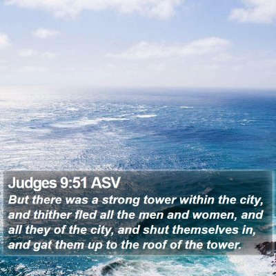 Judges 9:51 ASV Bible Verse Image