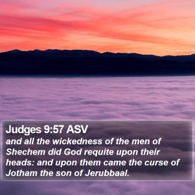 Judges 9:57 ASV Bible Verse Image