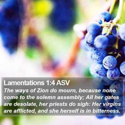 Lamentations 1:4 ASV Bible Verse Image