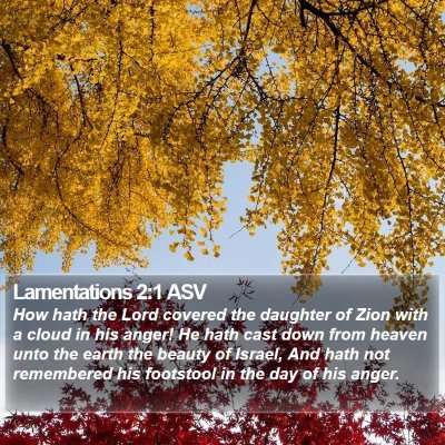 Lamentations 2:1 ASV Bible Verse Image