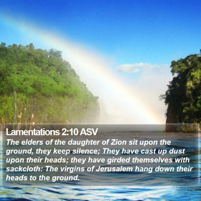 Lamentations 2:10 ASV Bible Verse Image