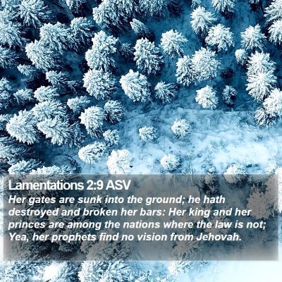 Lamentations 2:9 ASV Bible Verse Image