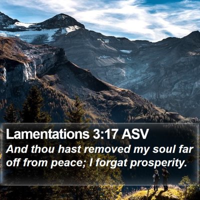 Lamentations 3:17 ASV Bible Verse Image