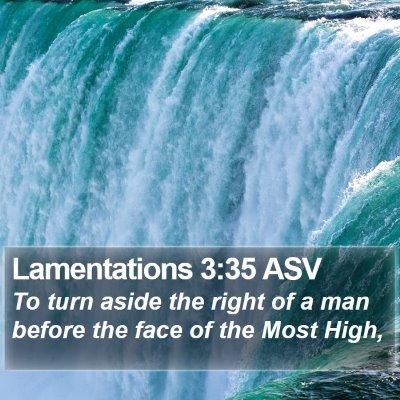 Lamentations 3:35 ASV Bible Verse Image