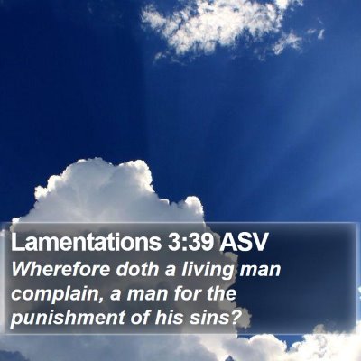 Lamentations 3:39 ASV Bible Verse Image
