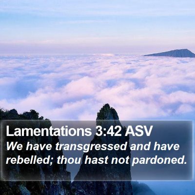 Lamentations 3:42 ASV Bible Verse Image