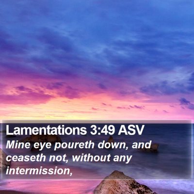 Lamentations 3:49 ASV Bible Verse Image