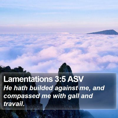 Lamentations 3:5 ASV Bible Verse Image