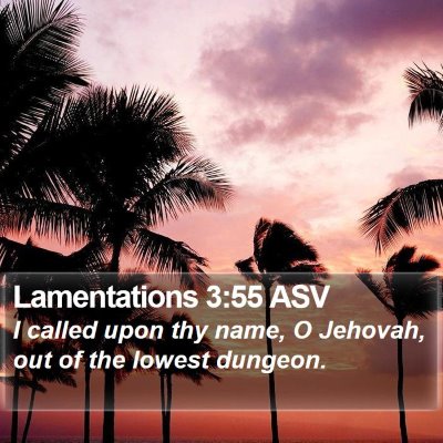 Lamentations 3:55 ASV Bible Verse Image