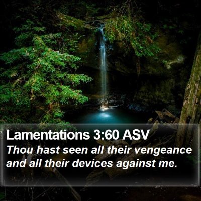 Lamentations 3:60 ASV Bible Verse Image