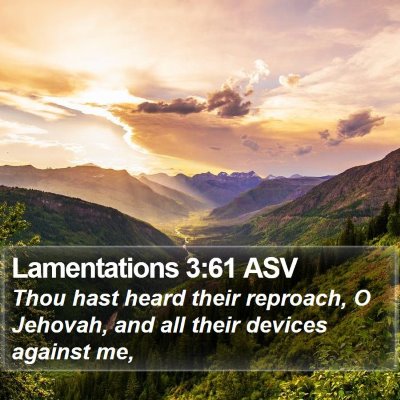 Lamentations 3:61 ASV Bible Verse Image