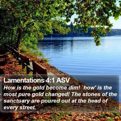 Lamentations 4:1 ASV Bible Verse Image