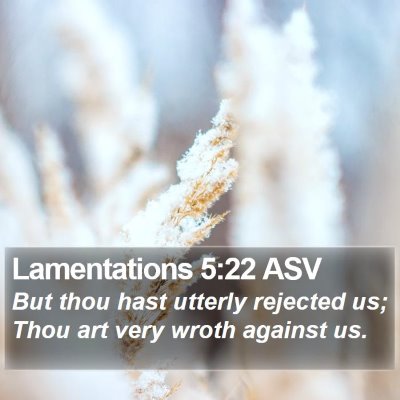 Lamentations 5:22 ASV Bible Verse Image