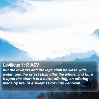 Leviticus 1:13 ASV Bible Verse Image
