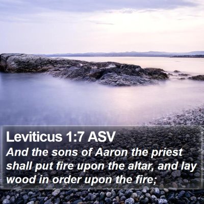 Leviticus 1:7 ASV Bible Verse Image