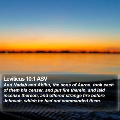 Leviticus 10:1 ASV Bible Verse Image