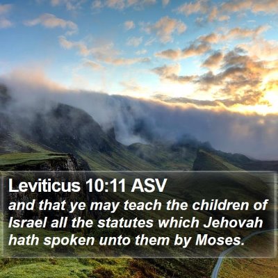 Leviticus 10:11 ASV Bible Verse Image