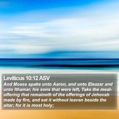 Leviticus 10:12 ASV Bible Verse Image