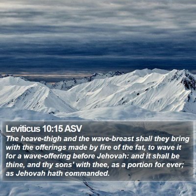Leviticus 10:15 ASV Bible Verse Image