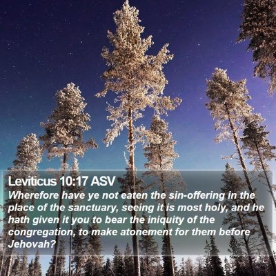 Leviticus 10:17 ASV Bible Verse Image