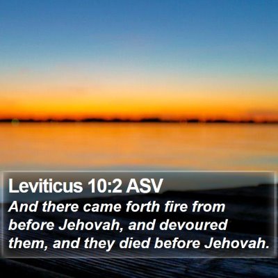 Leviticus 10:2 ASV Bible Verse Image