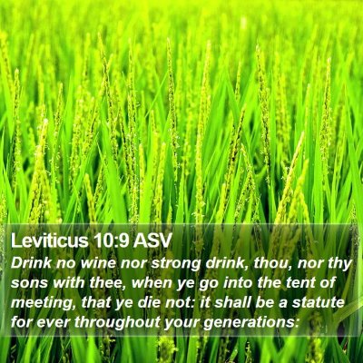 Leviticus 10:9 ASV Bible Verse Image