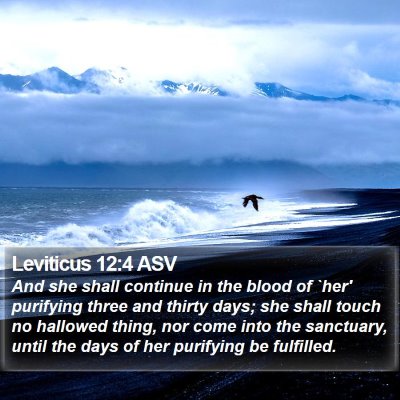 Leviticus 12:4 ASV Bible Verse Image
