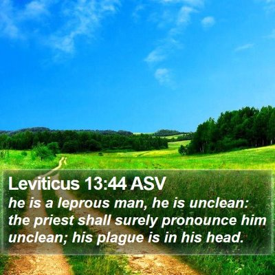 Leviticus 13:44 ASV Bible Verse Image