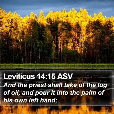 Leviticus 14:15 ASV Bible Verse Image