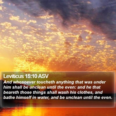 Leviticus 15:10 ASV Bible Verse Image