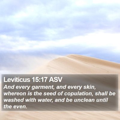 Leviticus 15:17 ASV Bible Verse Image