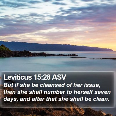 Leviticus 15:28 ASV Bible Verse Image