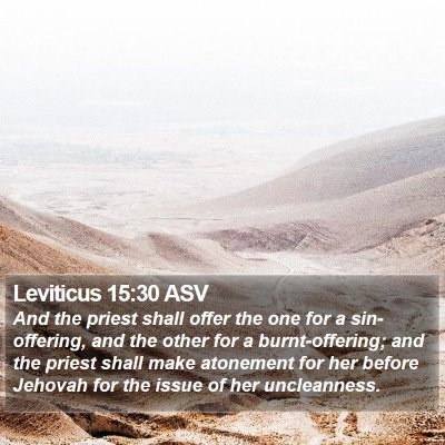 Leviticus 15:30 ASV Bible Verse Image