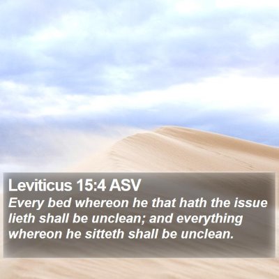 Leviticus 15:4 ASV Bible Verse Image