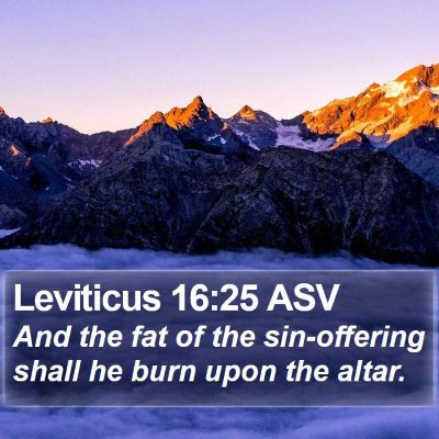 Leviticus 16:25 ASV Bible Verse Image
