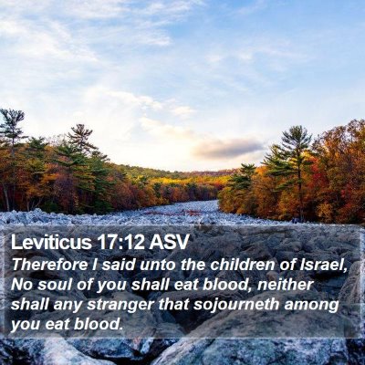 Leviticus 17:12 ASV Bible Verse Image