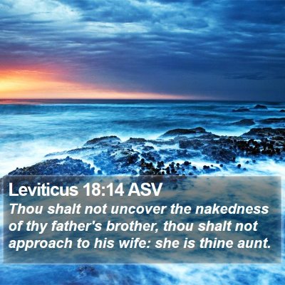 Leviticus 18:14 ASV Bible Verse Image
