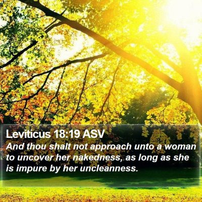 Leviticus 18:19 ASV Bible Verse Image