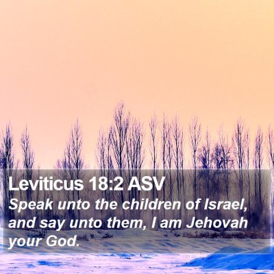 Leviticus 18:2 ASV Bible Verse Image