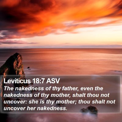 Leviticus 18:7 ASV Bible Verse Image