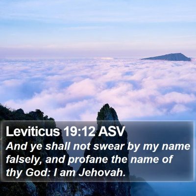 Leviticus 19:12 ASV Bible Verse Image