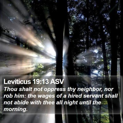 Leviticus 19:13 ASV Bible Verse Image