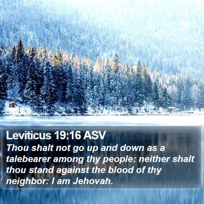 Leviticus 19:16 ASV Bible Verse Image