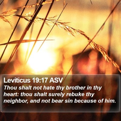 Leviticus 19:17 ASV Bible Verse Image